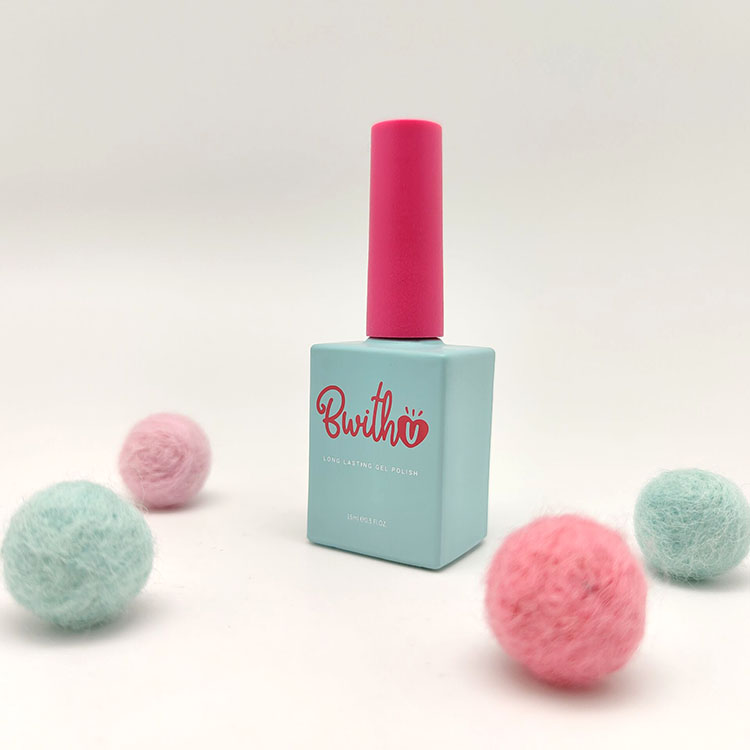 15ml rectangular customized nail polish glass bottle