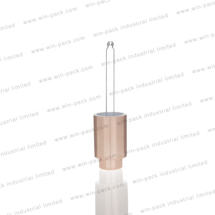 15ml white gold gradient glass press pump dropper essential bottles 30ml 35ml with custom UV coating printing