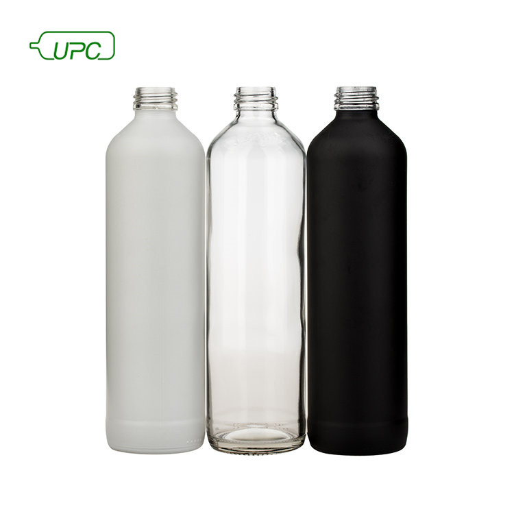 15oz 500ml frosted matt black painting Juice Packaging Glass  Bottle