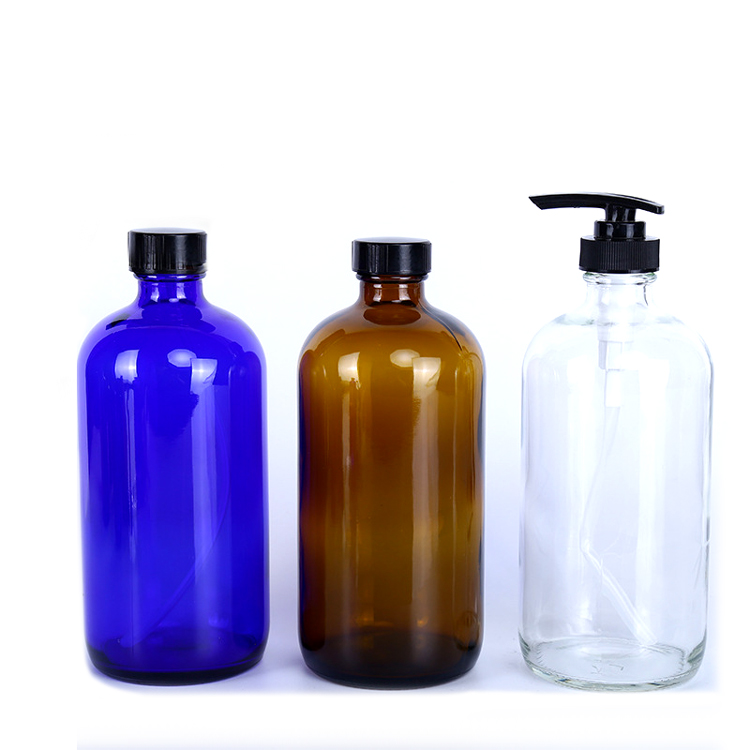 16 OZ 500ML Refillable Amber Glass Spray Bottle Essential Oil Glass Bottle With Black Trigger Spray Top