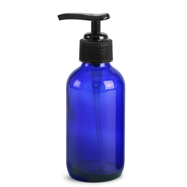 16 Ounce Amber Glass Bottles with Lids Refillable Brown Boston Round Bottles with Black 28-400 Caps