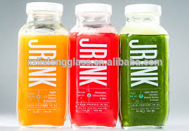 16 Ounce French Square Glass Jars for Herbs Spices and Juice