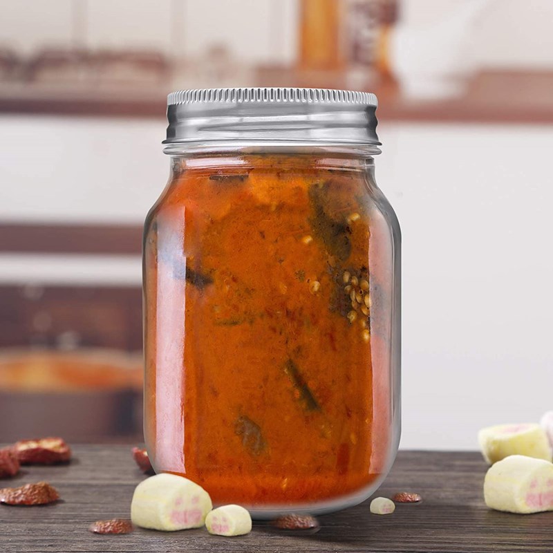 16-Ounces Regular/Wide Mouth Mason jars with Lid