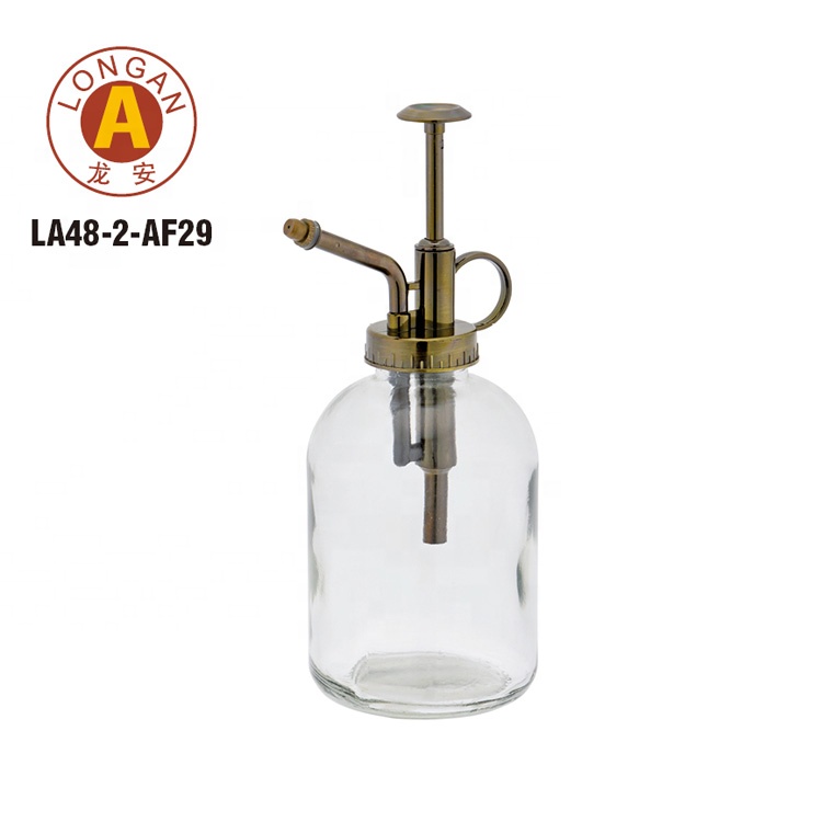 16 Oz Water Sprayer Nozzle Colorful Metal Stainless Steel Pressure Mist Spray Pump Glass Bottle With Plastic Pump Foam Sprayer