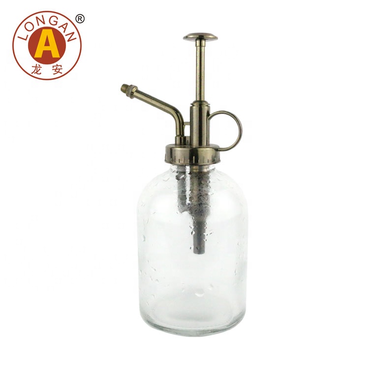 16 Oz Water Sprayer Nozzle Colorful Metal Stainless Steel Pressure Mist Spray Pump Glass Bottle With Plastic Pump Foam Sprayer