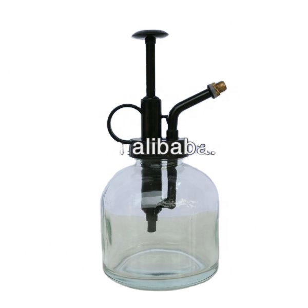 16 Oz Water Sprayer Nozzle Colorful Metal Stainless Steel Pressure Mist Spray Pump Glass Bottle With Plastic Pump Foam Sprayer