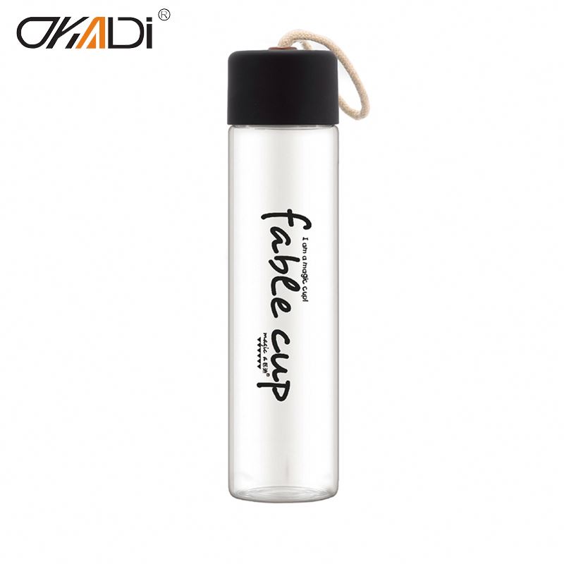 16 Oz Wholesale Custom Logo Borosilicate Glass Water Bottles For Office Use