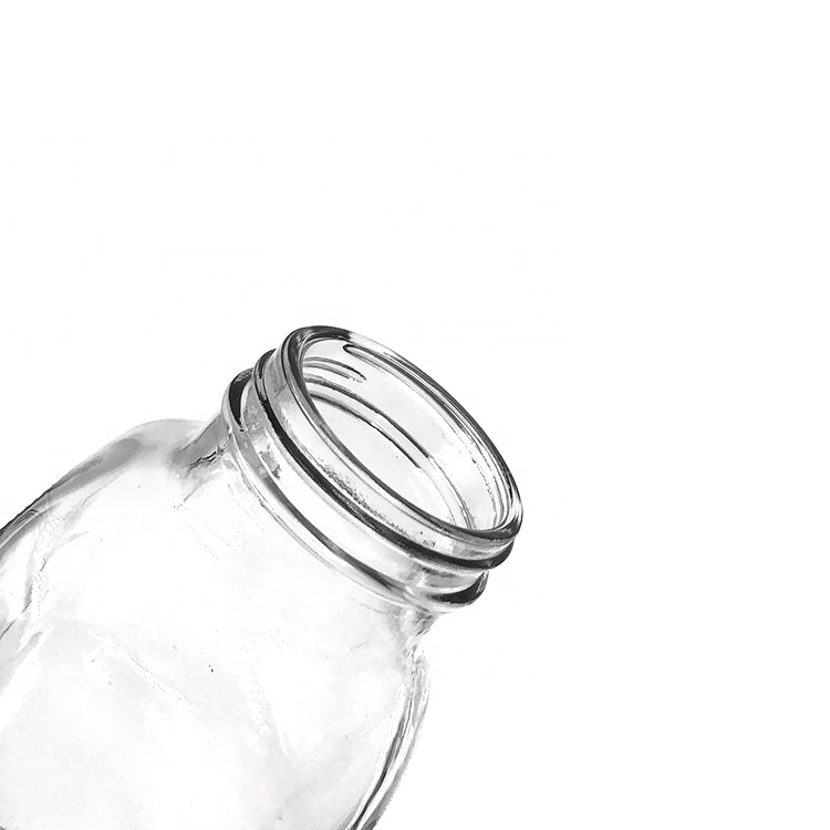 16 oz / 480 ml Clear Glass French Square Glass Drink Bottles for storing Juices, Smoothies, beverages, Kombucha