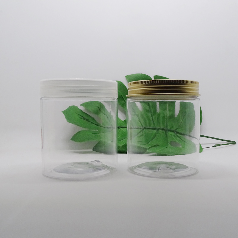 16 oz 500ml Clear Plastic Transparent Pet Cosmetic Cream Hair jars