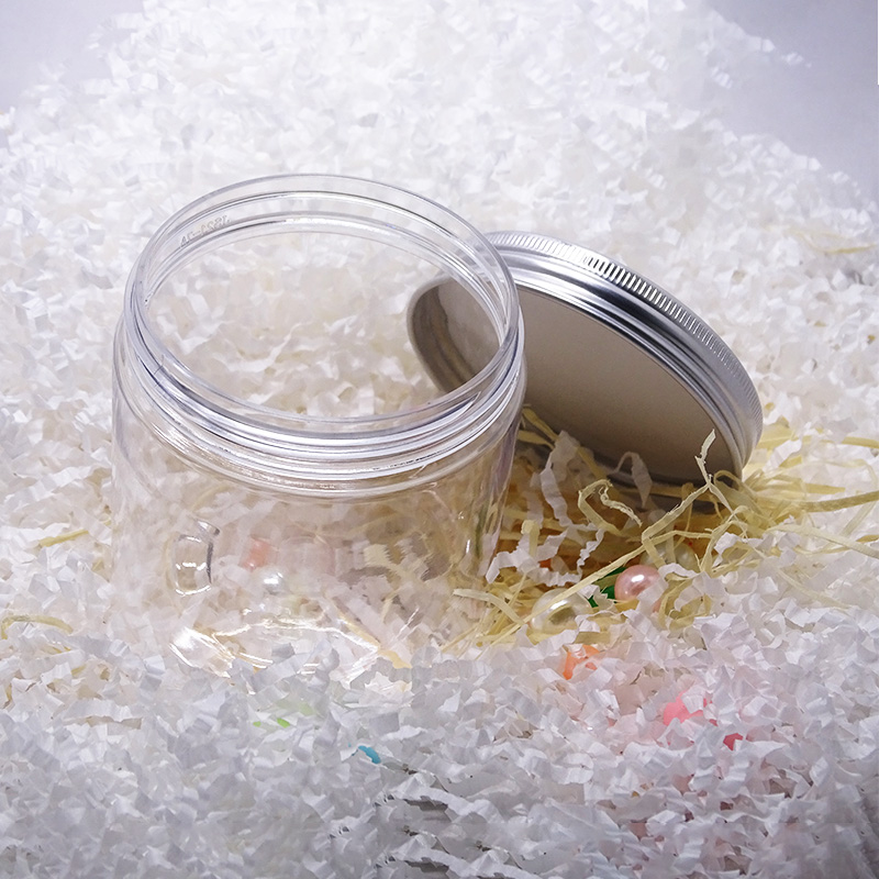 16 oz 500ml Clear Plastic Transparent Pet Cosmetic Cream Hair jars