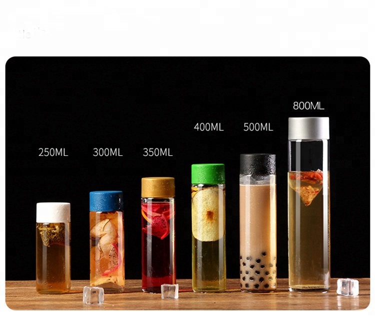 16 oz 500ml Kombucha Round Voss Water Glass Bottle With Lid Beverage Glass Bottle