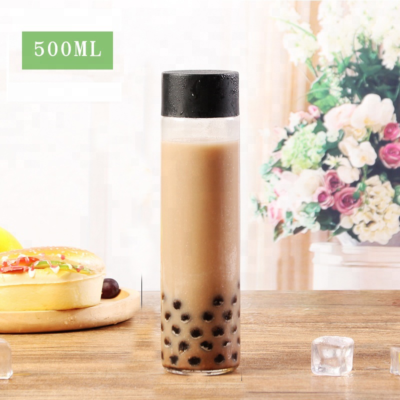 16 oz 500ml Kombucha Round Voss Water Glass Bottle With Lid Beverage Glass Bottle