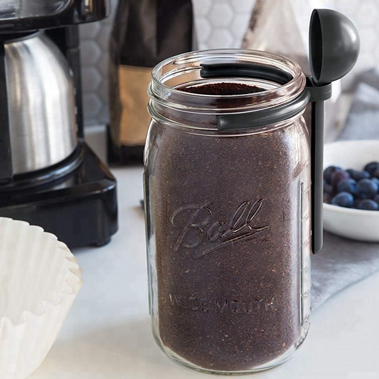 16 oz 500ml Wide Mouth Glass Mason Jars with Coffee Spoon Clip