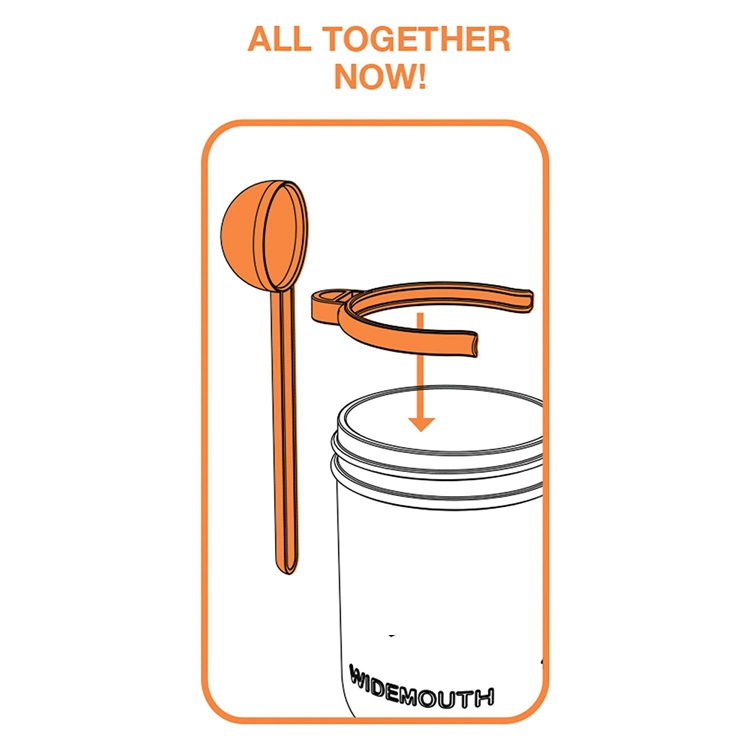 16 oz 500ml Wide Mouth Glass Mason Jars with Coffee Spoon Clip