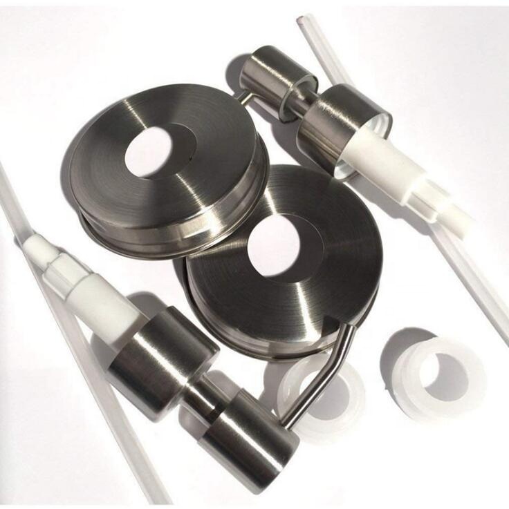 16 oz 500ml Wide Mouth Stainless Steel Pump Spray Glass Mason Jars for Liquid Soap Shampoo