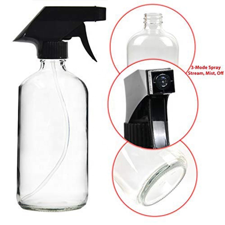 16 oz Clear Glass Spray Bottles Mist Plant Custom Spray Bottles