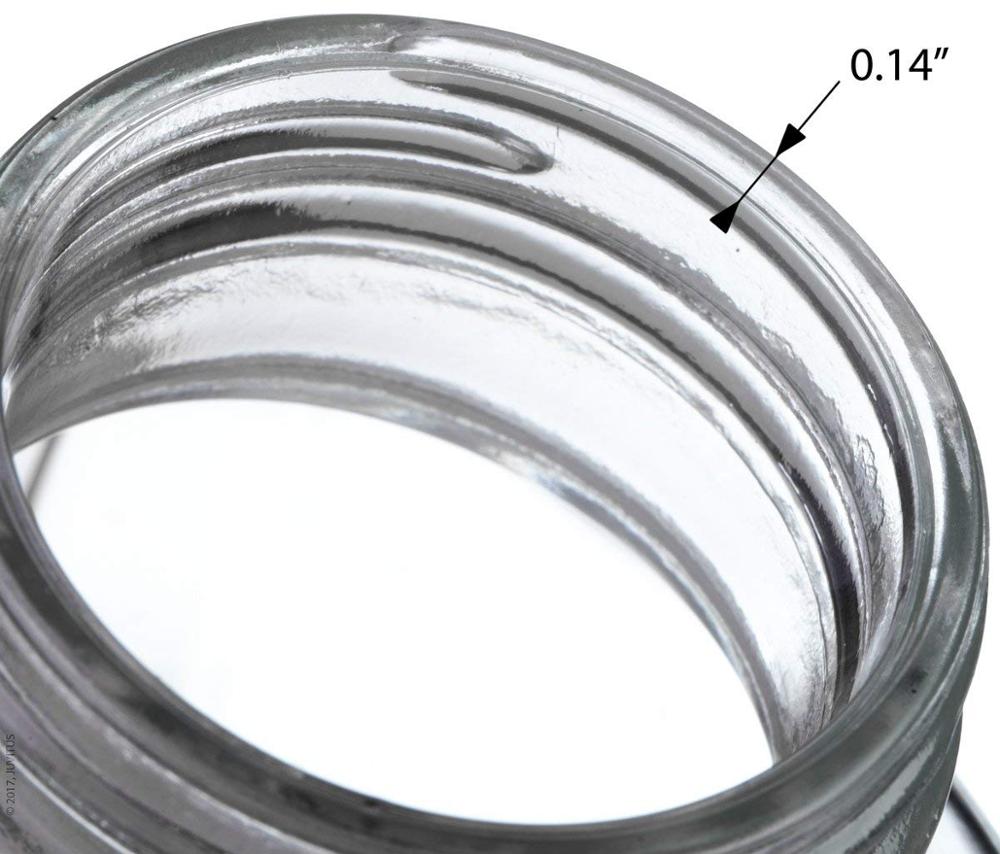 16 oz Clear Thick Plated Glass French Square Empty Bottle With Metal Lid
