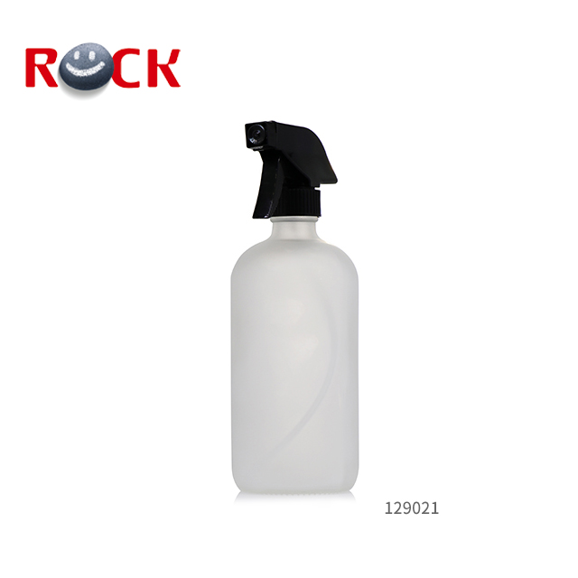 16OZ Frost Boston Glass Essential Oil Bottle With Sprayer Trigger