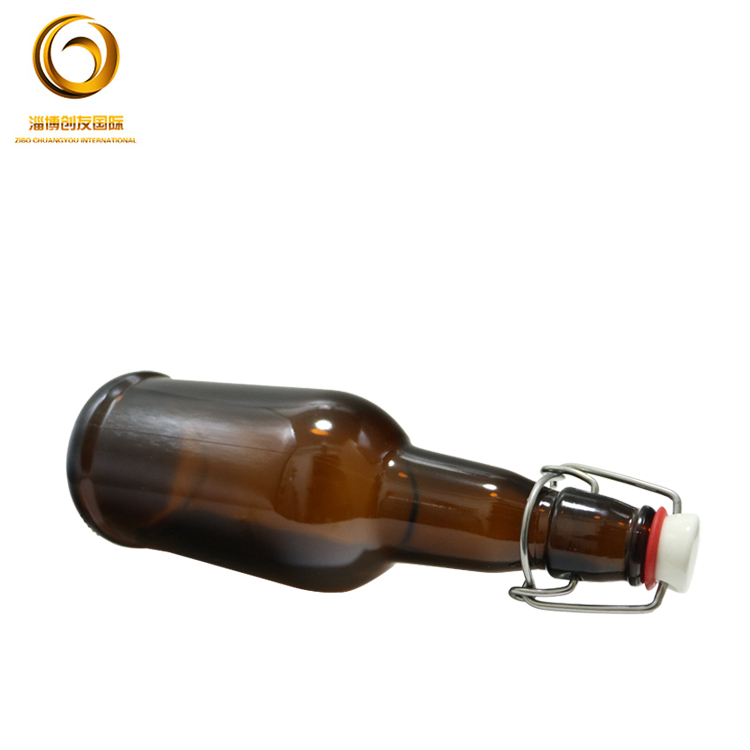 16OZ Wholesale 500ml brown beer bottles with ceramic swing top CYC-498