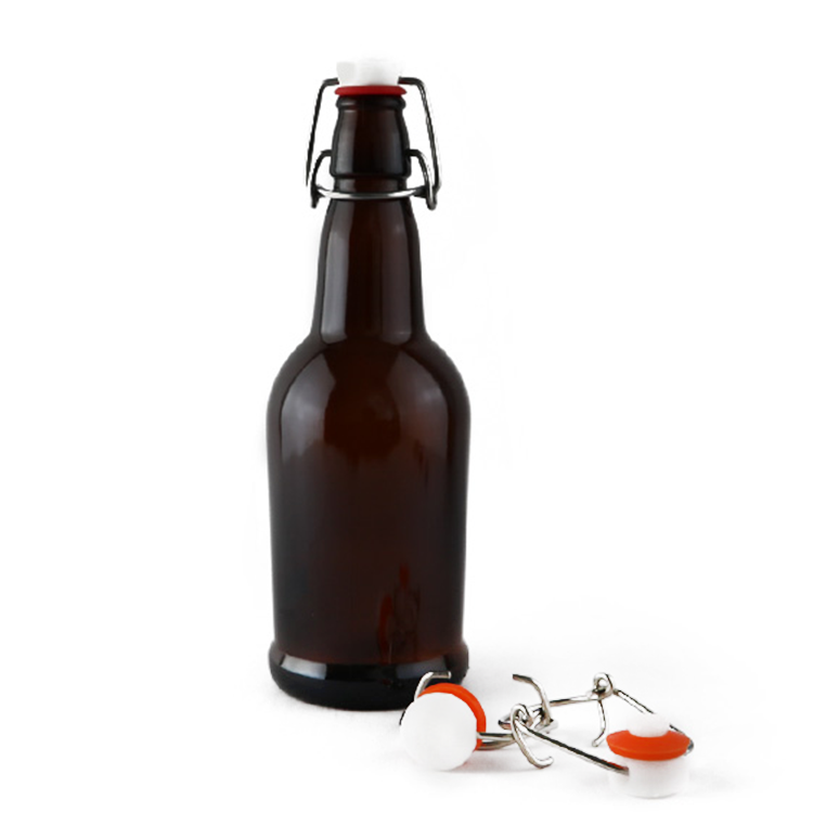 16OZ Wholesale 500ml brown beer bottles with ceramic swing top CYC-498