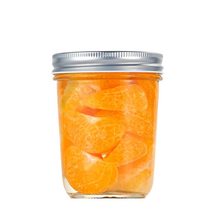 16OZ empty glass mason jar with canning lids wide mouth drink for fruit food jam jelly canned