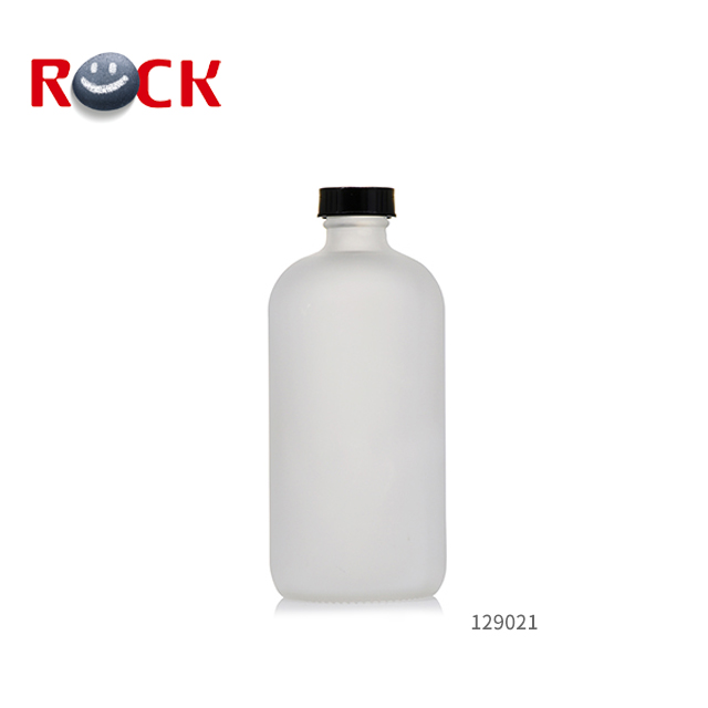 16OZ frost boston glass 480ml essential oil bottle with screw cap