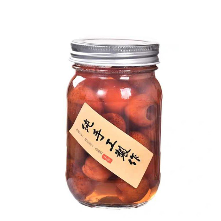 16oz 32oz 500ml 1000ml wide mouth empty clear glass food storage jar with sealed screw lid