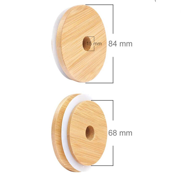16oz 480ml Luxury Mason Glass Jar Storage Food with Metal Bamboo Lid