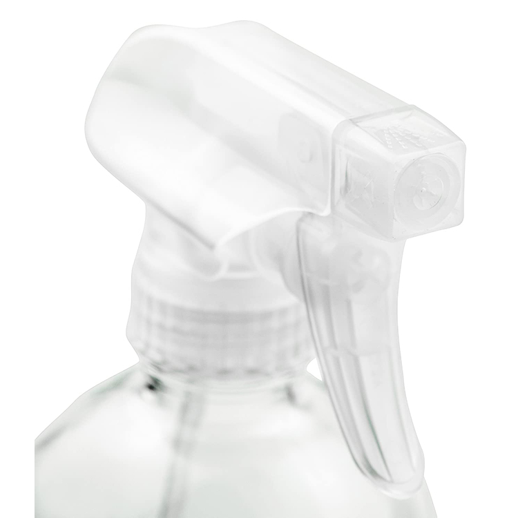 16oz 500ml Clear Boston Round Glass Mist Spray Bottle with Trigger