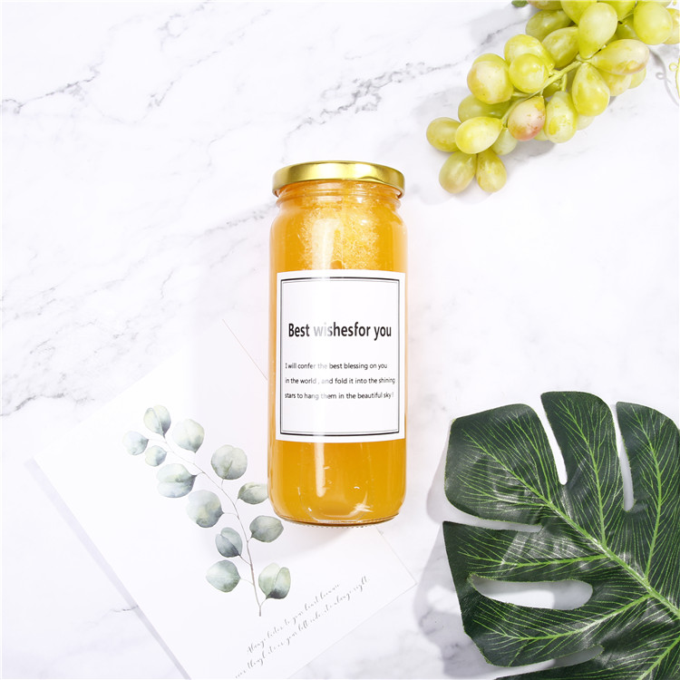 16oz 500ml Cylinder Round Glass Jar Straight Sided Glass Jars