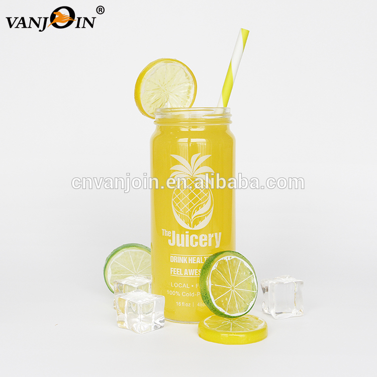 16oz 500ml Unique Cylinder Empty Glass Cold Brew Coffee Bottles