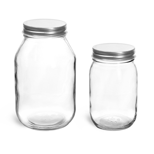 16oz 500ml clear glass Metal Plastisol Lined Caps tinplate lid glass food honey bottle