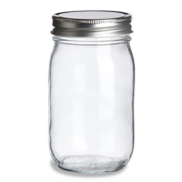 16oz 500ml clear glass Metal Plastisol Lined Caps tinplate lid glass food honey bottle
