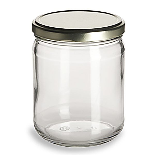 16oz 500ml clear glass Metal Plastisol Lined Caps tinplate lid glass food honey bottle