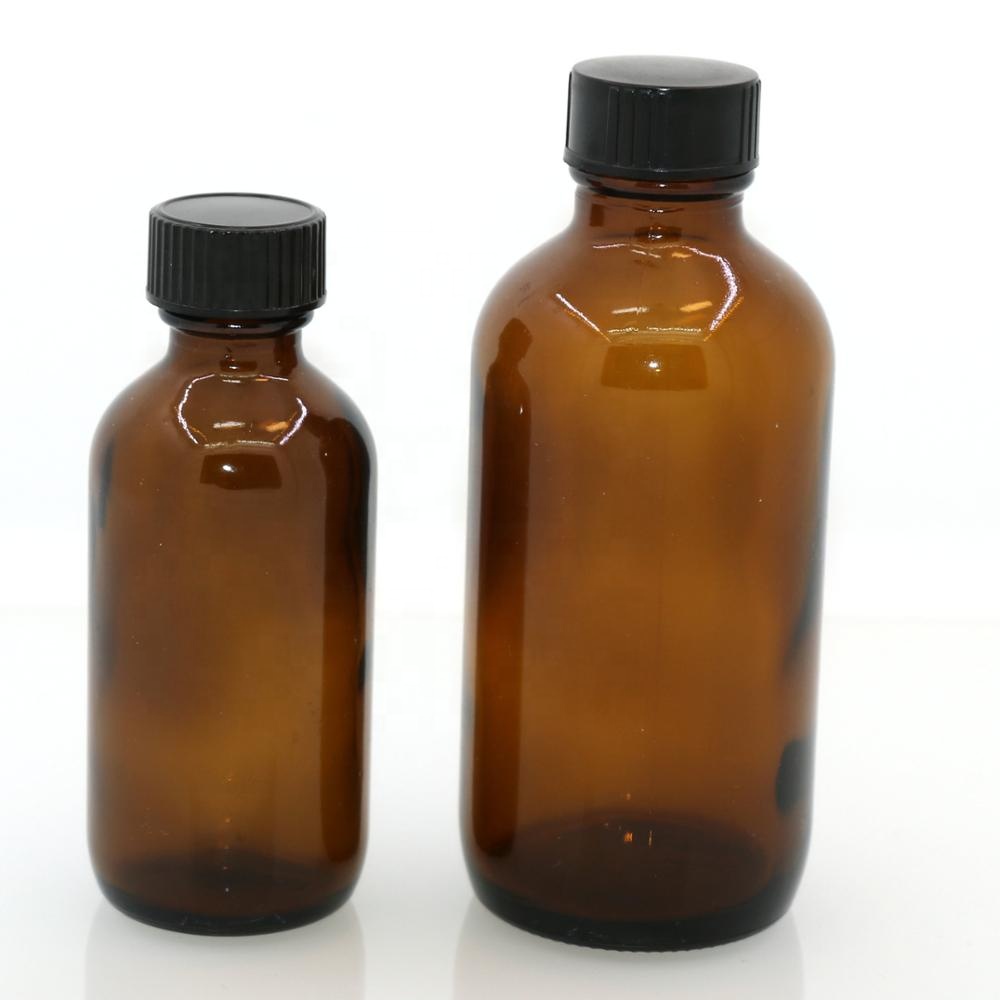 16oz 500ml empty Kombucha amber boston round glass bottle