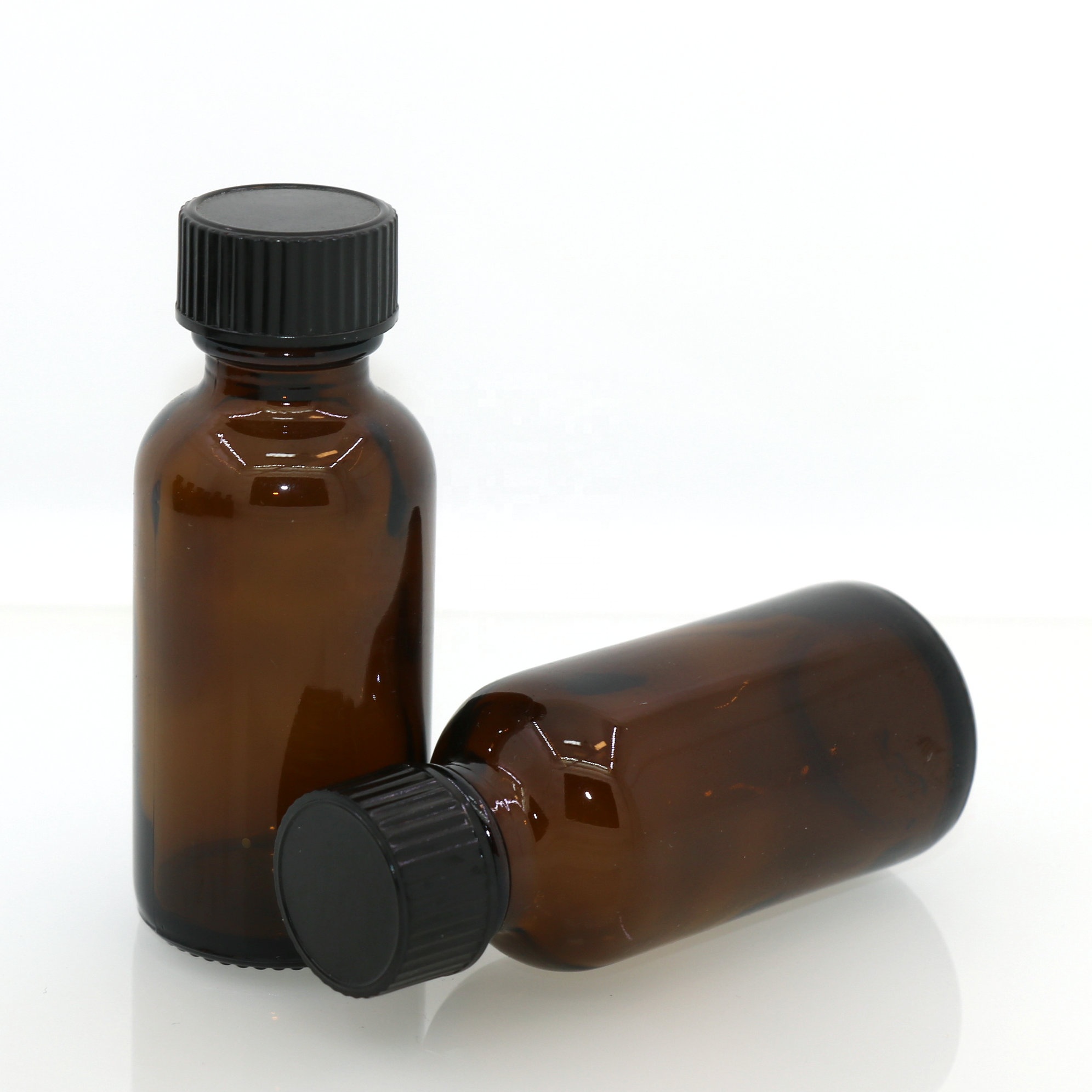 16oz 500ml empty Kombucha amber boston round glass bottle