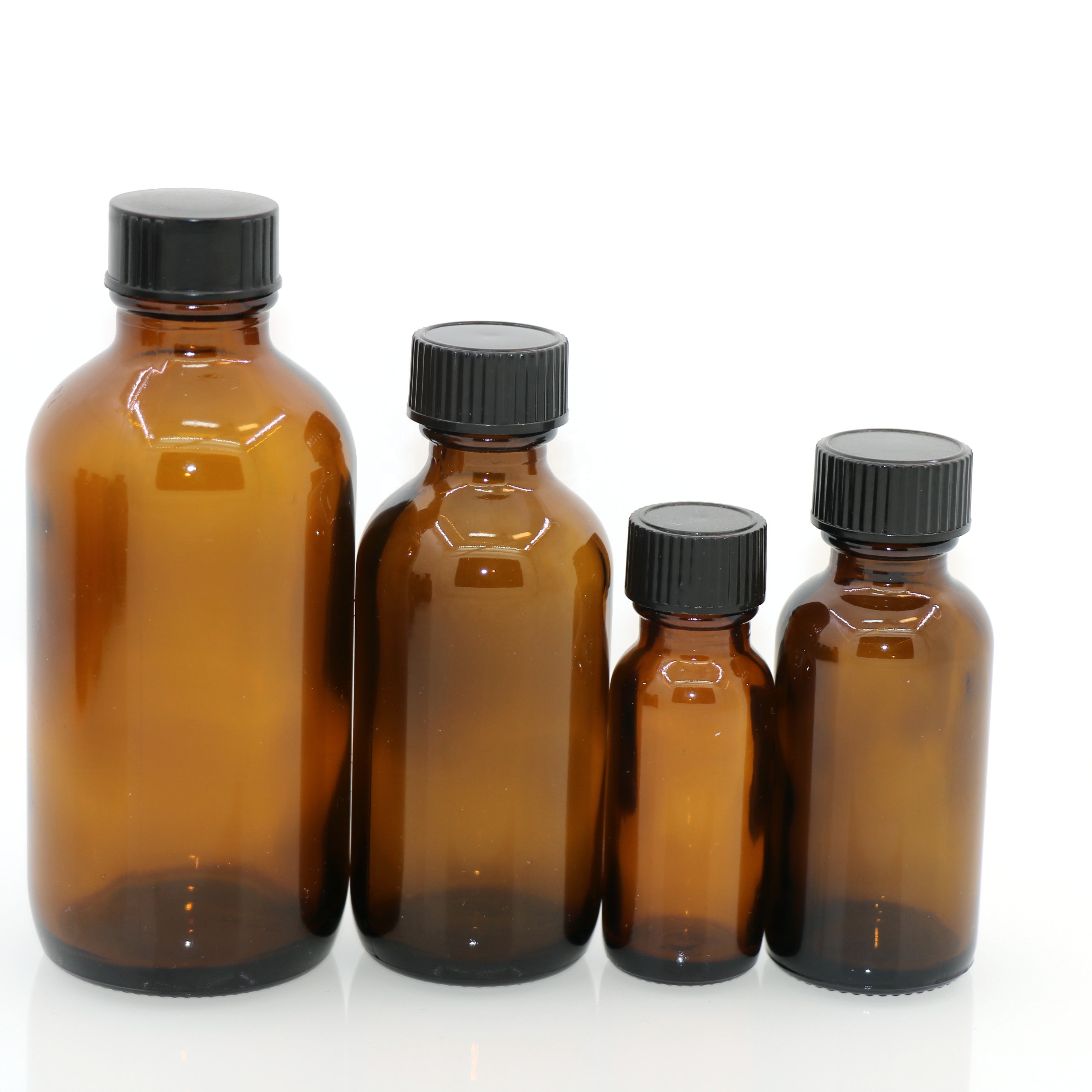 16oz 500ml empty Kombucha amber boston round glass bottle