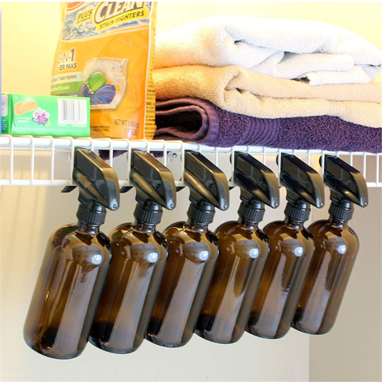 16oz Amber Glass Spray Bottles Boston Round Bottles with Stream Sprayers
