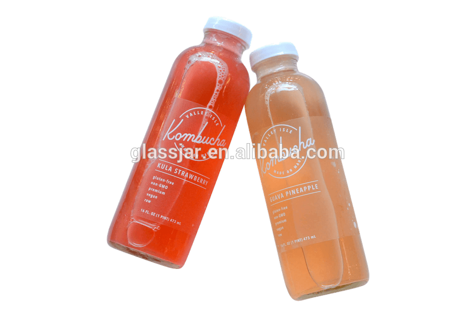 16oz Best drinking glass bottles for Kombucha with screw lid