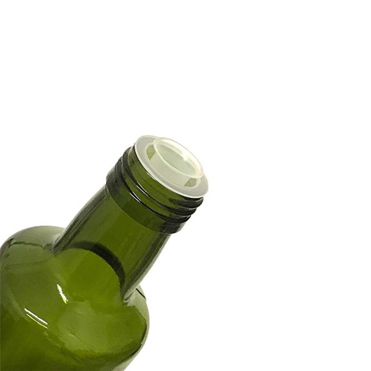 16oz Clear Square Empty Glass Olive Oil Bottles With Caps