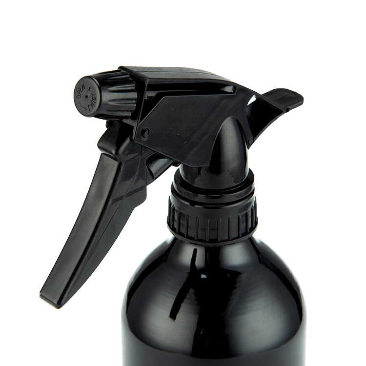 16oz Empty Amber Aluminium Spray Bottles Refillable Container for Cleaning Products,Black Trigger Sprayer