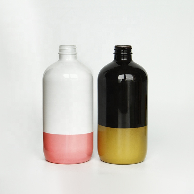 16oz Empty Round Glass Bottle Cold Press Juice Bottle With Custom Logo