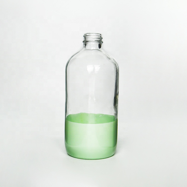 16oz Empty Round Glass Bottle Cold Press Juice Bottle With Custom Logo