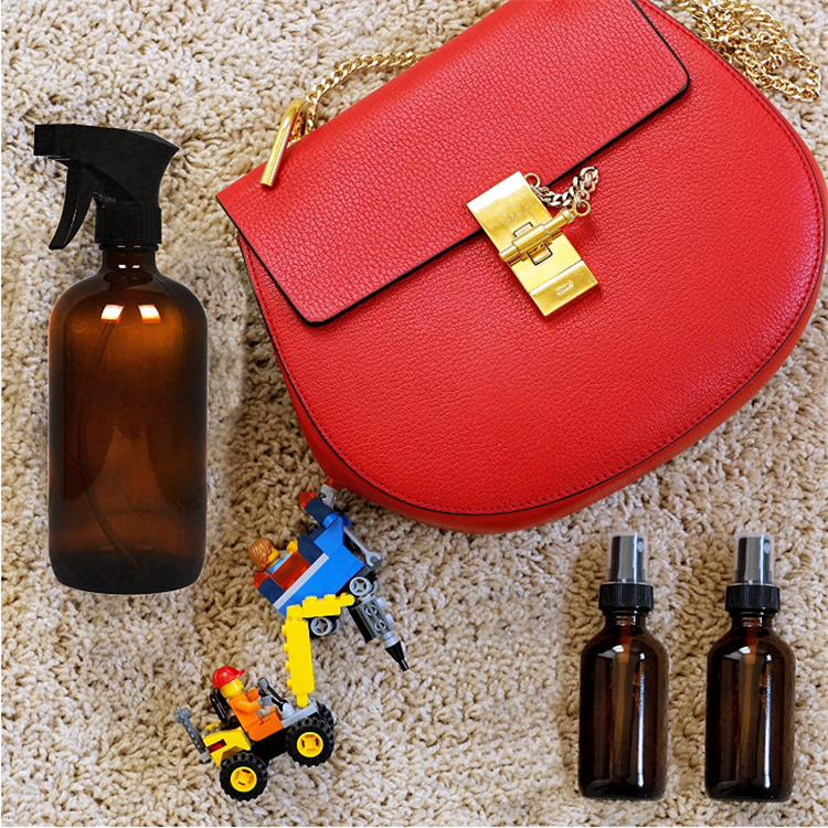 16oz Empty amber boston glass spray bottles for refillable container