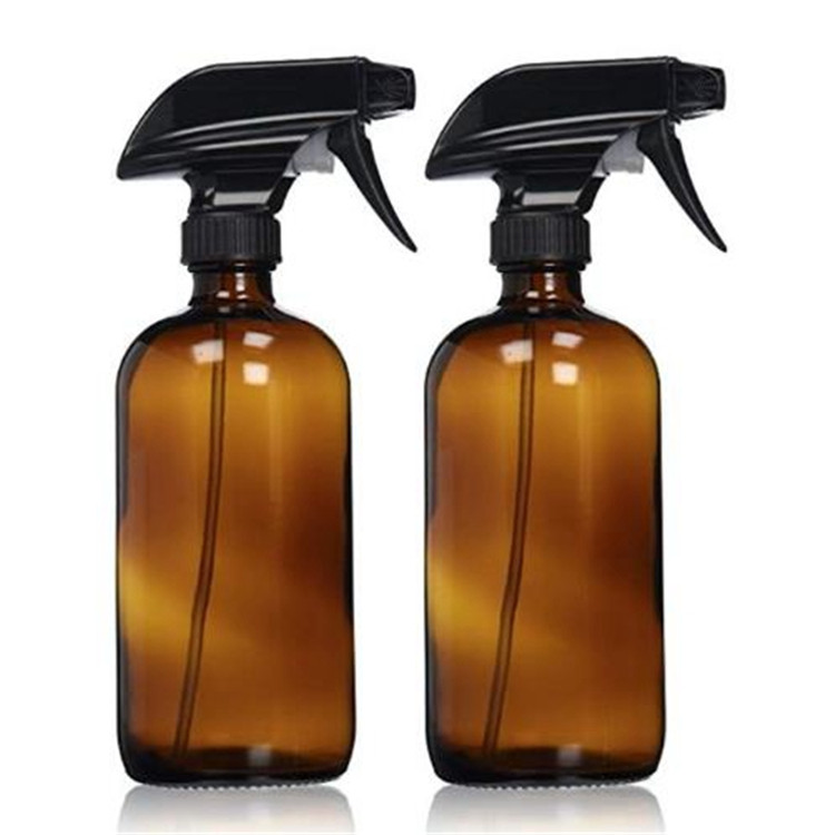 16oz Glass Boston Round Bottle With Cap Or Spray