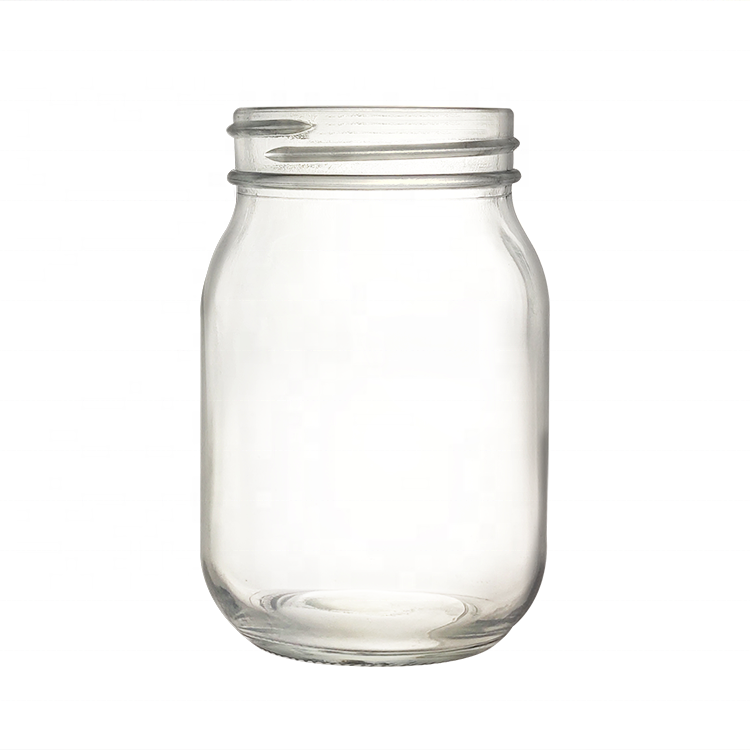 16oz Glass Jars Containers Glass Mason Jars 500ml with 70ml Metal Lids