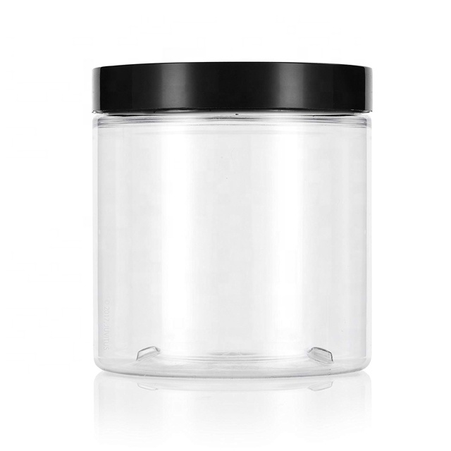 16oz Plastic Bpa Free Jars 500ml Airtight Pet Cream Jars