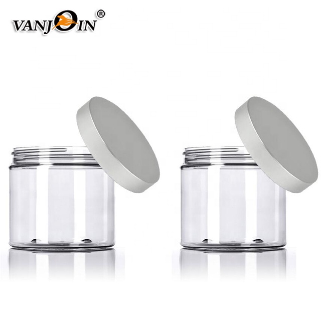 16oz Plastic Bpa Free Jars 500ml Airtight Pet Cream Jars