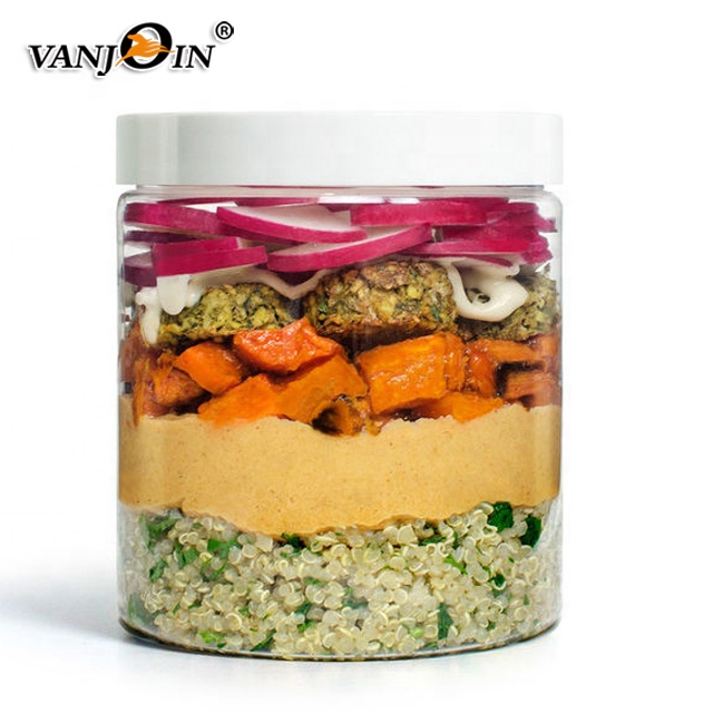 16oz Plastic Bpa Free Jars 500ml Airtight Pet Cream Jars