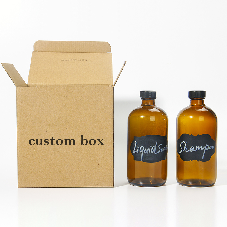 16oz Refillable Container 250ml 500ml Empty Amber Glass Spray Bottles With Labels For Cleaning Products